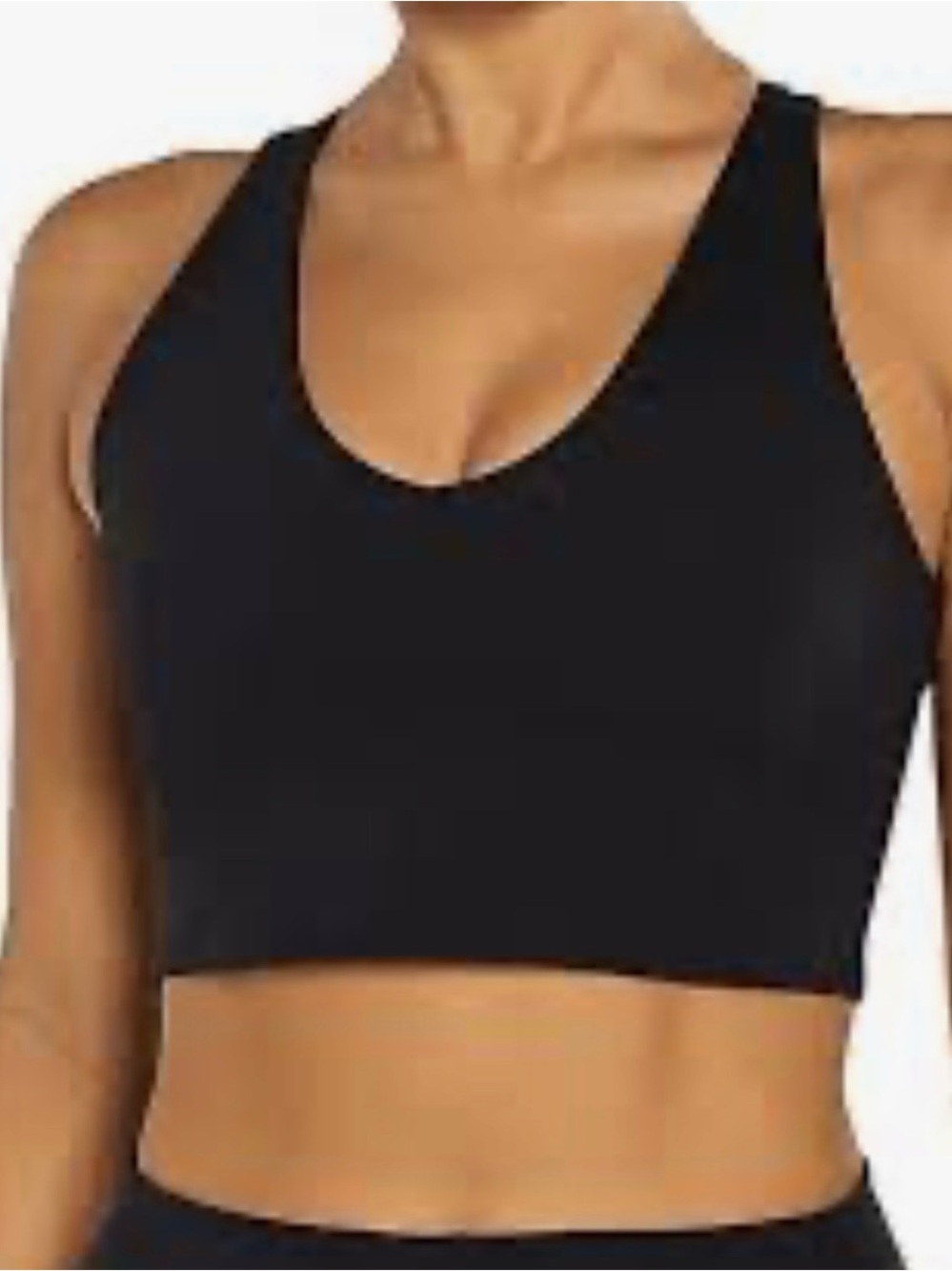 SPANX Very Black Longline Medium Impact Sports Bra - Size Small NWOT